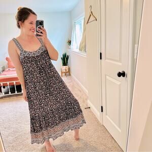 Xirena Printed Cotton Maxi Dress Small